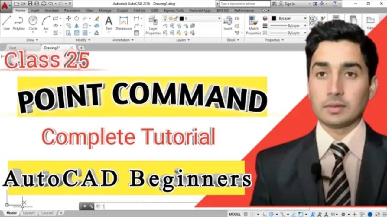 AutoCAD Point Command Tutorial | Multiple Points & Point Style ...