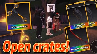 NEW UPDATE!🔥OPENING 10 CRATES! [New Knives & Killers] | Roblox Survive the Killer🔪