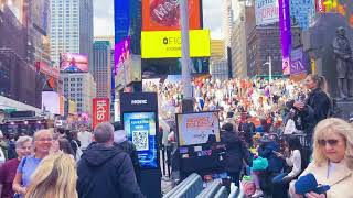 Travel—Times square walking Tour -2024—4K Video.Manhattan 7th Avenue..Broadway 46th Street 🇺🇸 USA
