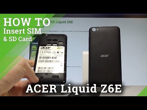 How to Insert Micro SIM and SD Card in ACER Liquid Z6E - Set Up SIM & SD |HardReset.Info