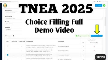 TNEA counselling 2025 choice filling demo video|How to give choice filling in online counselling?|