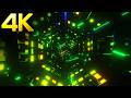 4K High-Speed Green Color Hexagon Cyber-Tunnel || Sci-Fi / Fusturistic Abstract Background VJ Loop