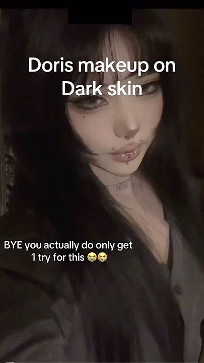 Doris makeup on a black girl 🖤👽 #beginnerfriendlymakeupforblackwomen #blackskin
