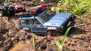 Rc Trucks Off Road Mudding Parkerfest Europe 2018 Jeep Cherokee Trx-4 Scx10.2
