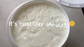 How to make yoghurt with low light milk طرز تهیه ماست با شیر کم چرب