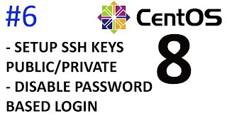 Setup SSH Keys Public/Private, Disable Password Based Login | CentOS 8 Server Setup Part #6 Wealth