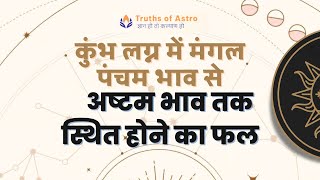 Falit Jyotish Path No-468, कुंभ लग्न में मंगल पंचम से अष्टम भाव तक स्थित होने का फल, Learn astrology