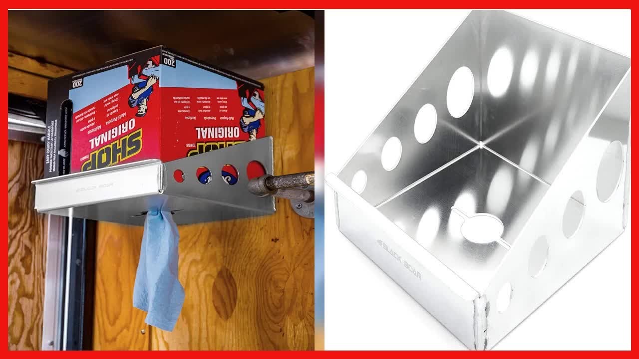 Great product -  Black Boar Aluminum Holder for Enclosed Trailer/Garage | Securely Holds (1) rag Box