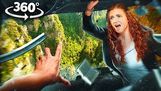 VR 360 CAR CRASH ON CLIFF WITH GIRLFRIEND - AFRAID OF HEIGHTS | VIRTUAL REALITY 4K |