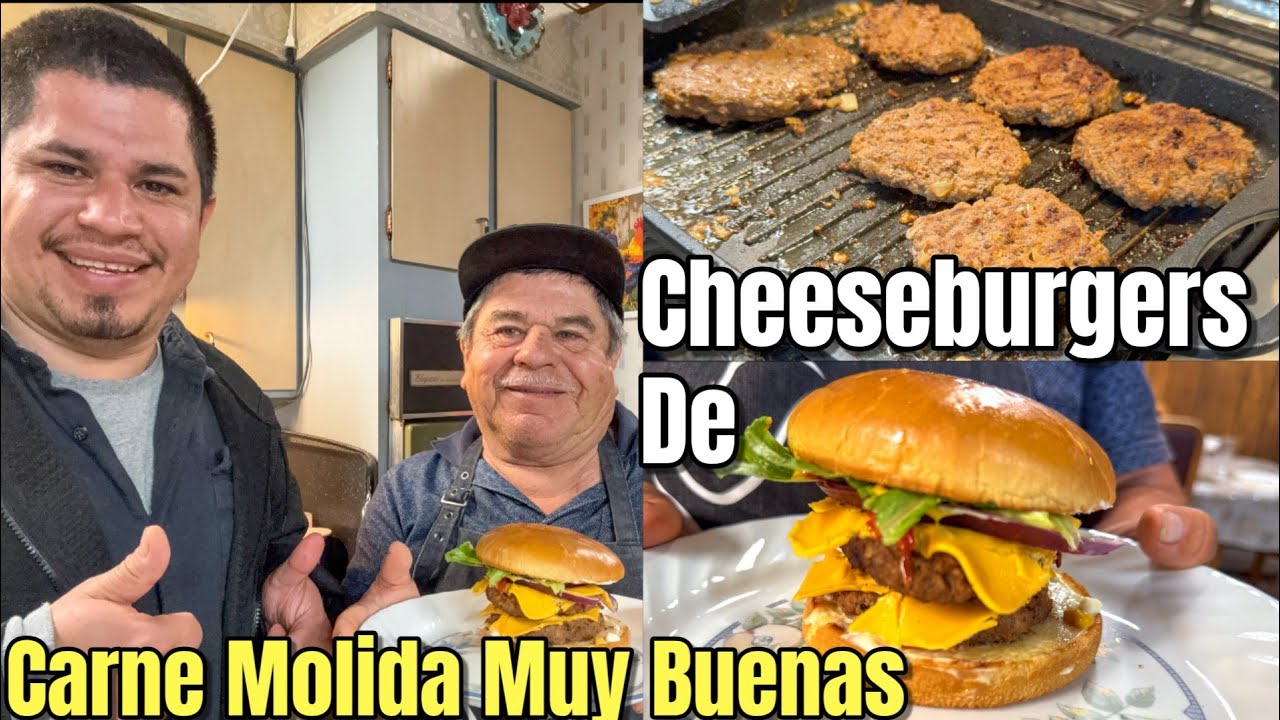 Como Hacer Las Mejores Hamburguesas Caseras De Carne Molida Con Queso!🌿🍔