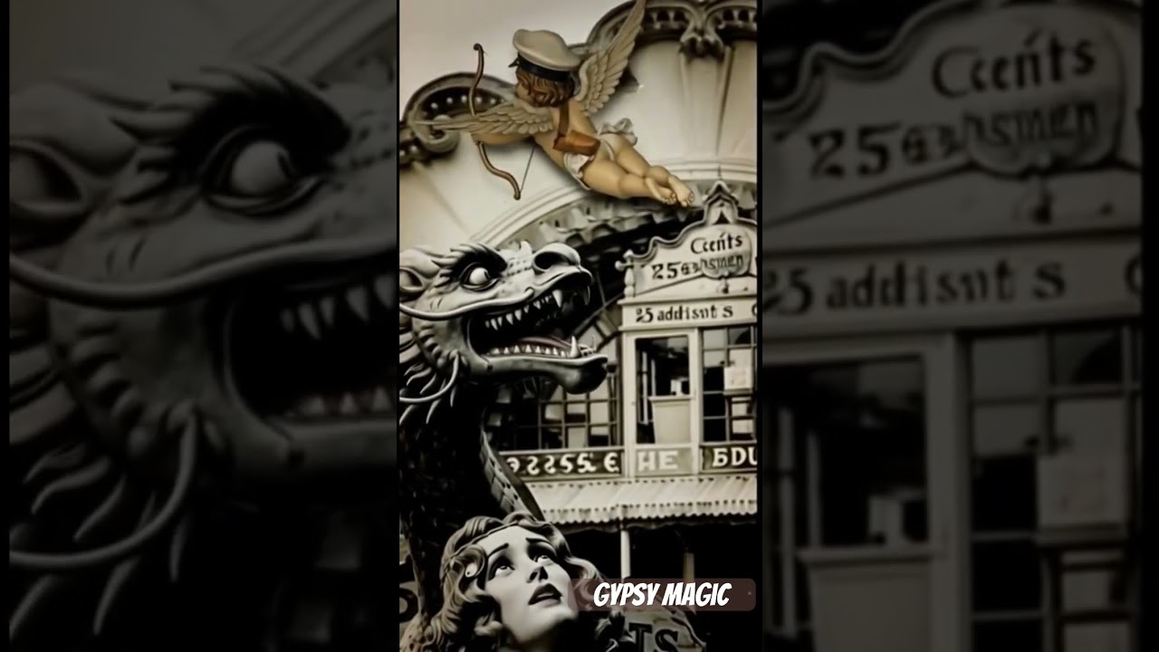 Gypsy magic queen Coney Island ticket booth dragon grease beautiful woman