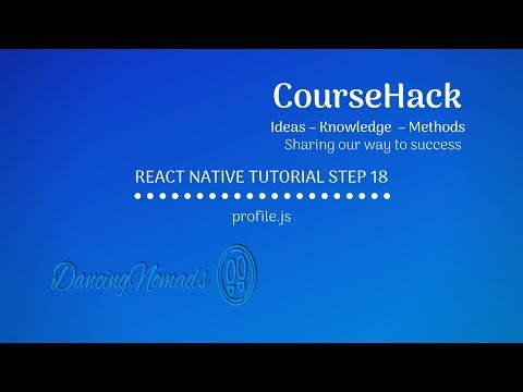 React Native Tutorial Step 18 - profile.js
