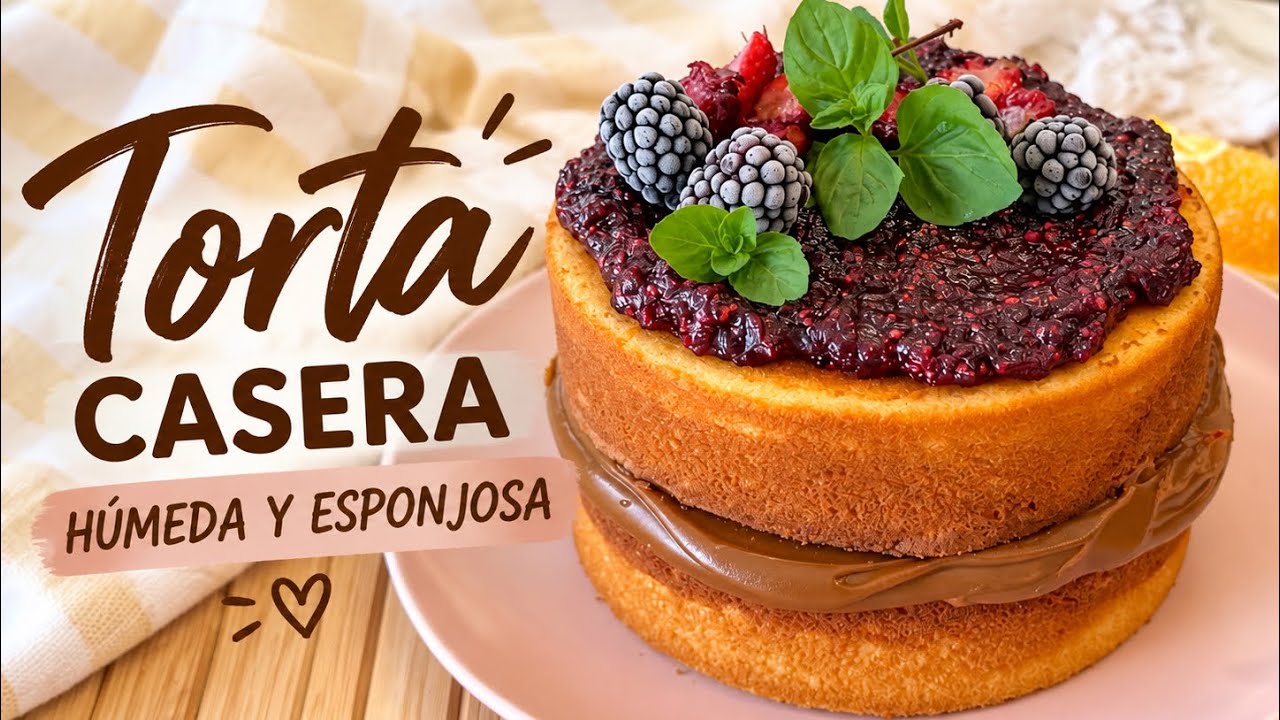 TORTA CASERA HÚMEDA Y ESPONJOSA
