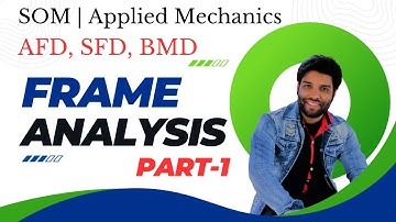 Frame Analysis Part-1 |AFD SFD BMD | SOM |Applied Mechanics | IOE, PU, PoU, KU Old is Gold Solutions