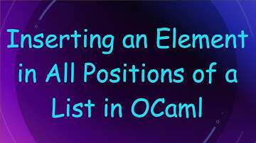 Inserting an Element in All Positions of a List in OCaml