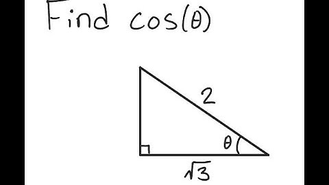 Right Triangle Trigonometry: Find cos (𝜃) for the given right triangle