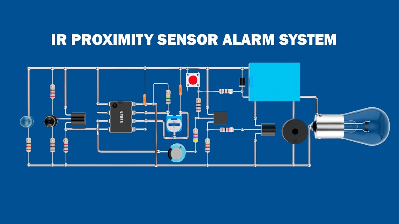 IR Proximity Sensor Alarm System Using 555 Timer | DIY Security Circuit ...