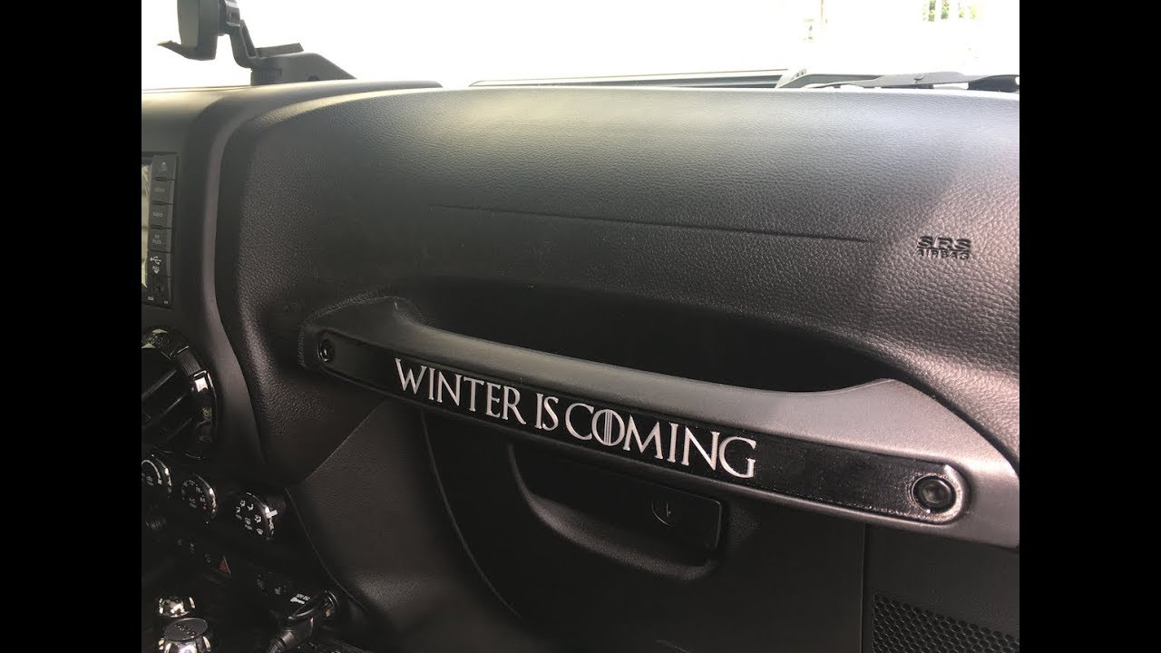 Jeep Wrangler Custom Interior Trim Piece For Passenger Side Grab Handle Bar