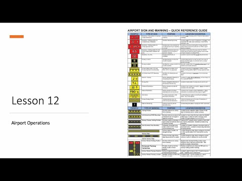 Free Private Pilot Ground School Lesson 12/18: Airport Operations