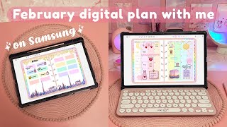 digital plan with me on samsung galaxy tab ❤️ digital planning w/ penly android app