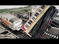 Menemukan Lokomotif Kereta Api KRL Nyangkut Di atas Jembatan Diorama