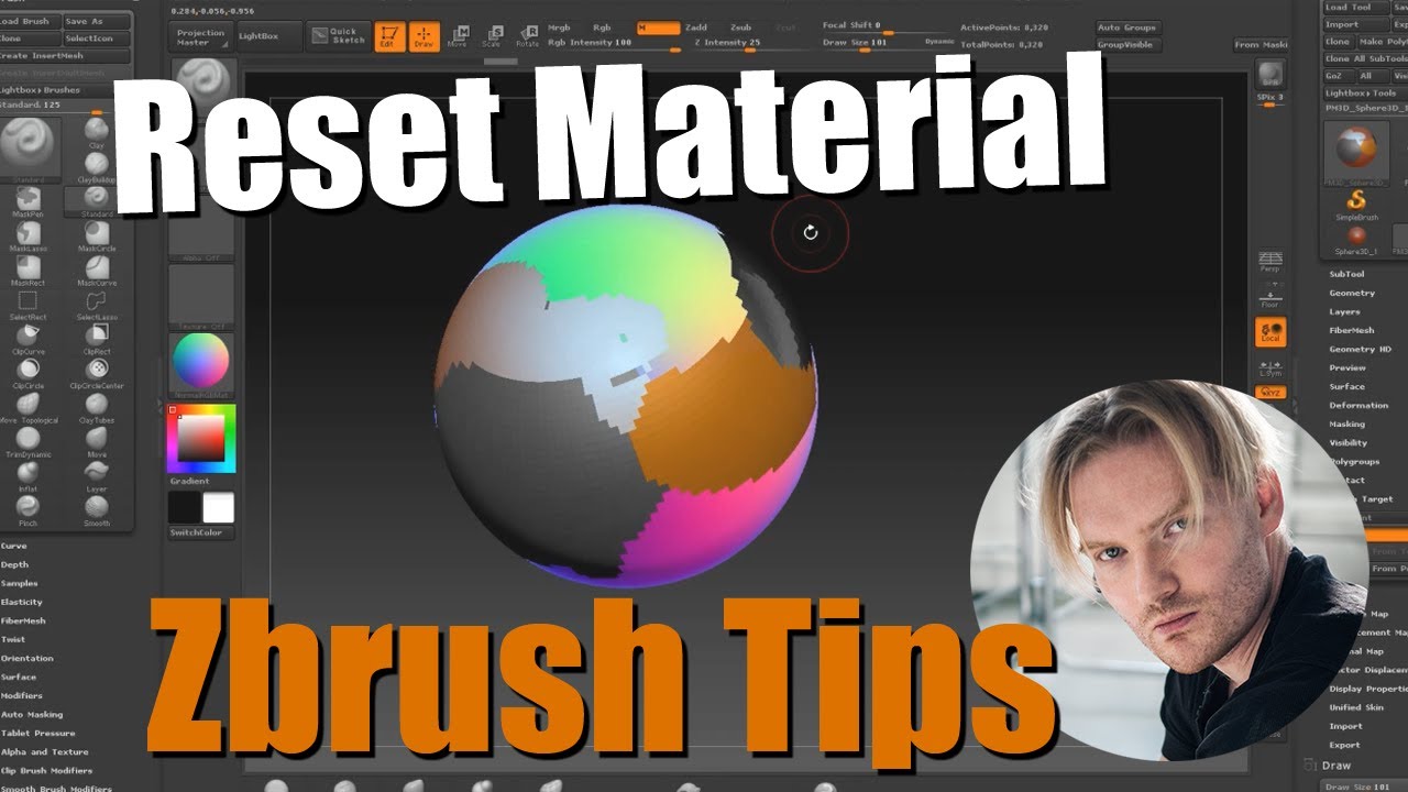 assign shader zbrush material