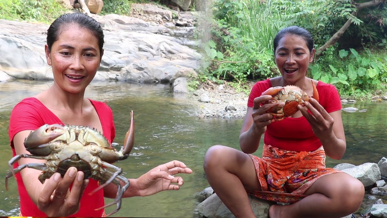 survival time small cell carcinoma bladder Survival skills: Catch the big crab boiled on clay for food - Cook big crab eating delicious #28