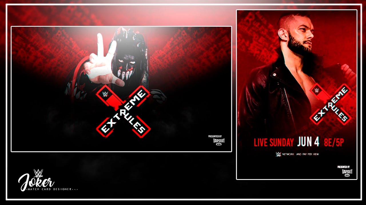 COMO HACER UN POSTER PORTADA DE EXTREME RULES 2017 - YouTube