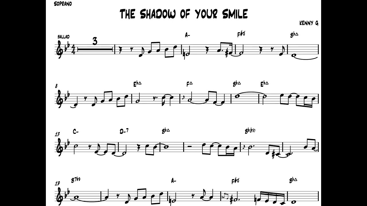 Kenny G - The Shadow Of Your Smile (Backing Track)