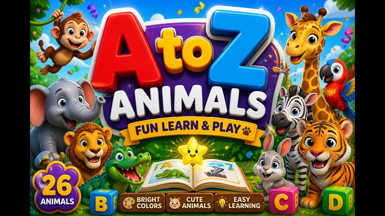 A to Z Animals Song for Kids | ABC Alphabet Animals Learning Video ...