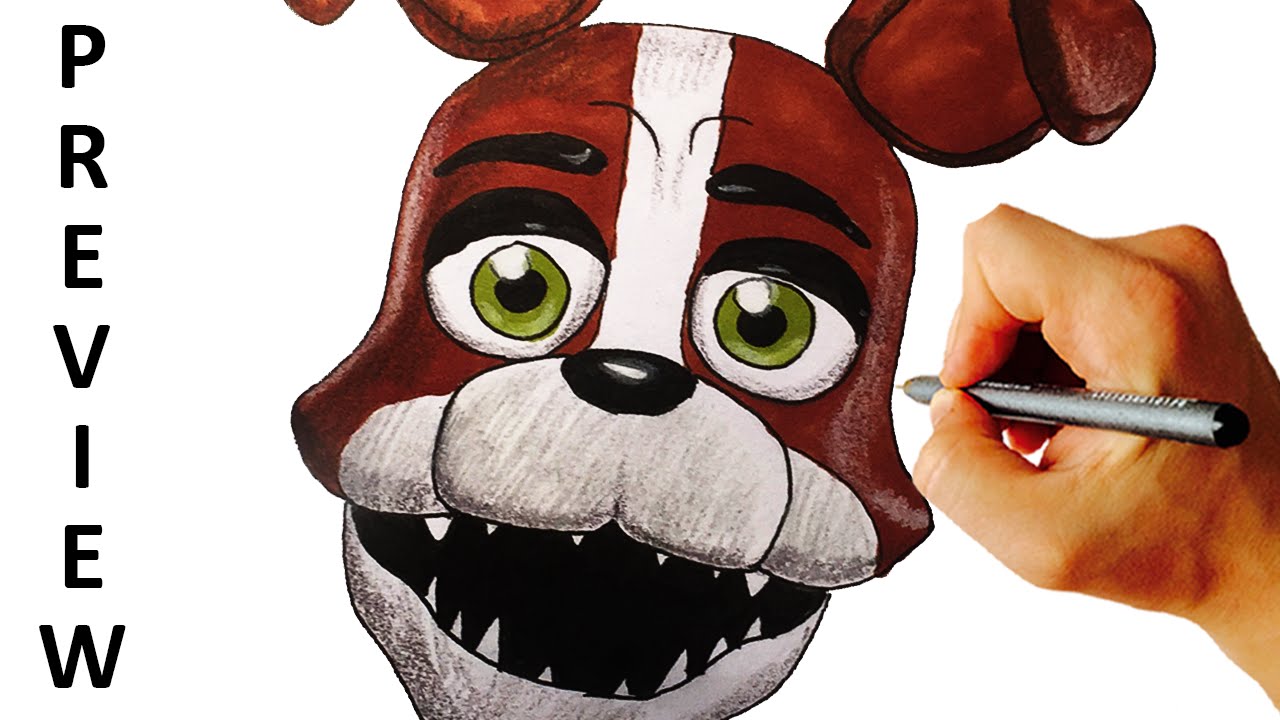 How to draw Doug jumpscare from Those Nights at Rachel's TNaR step by