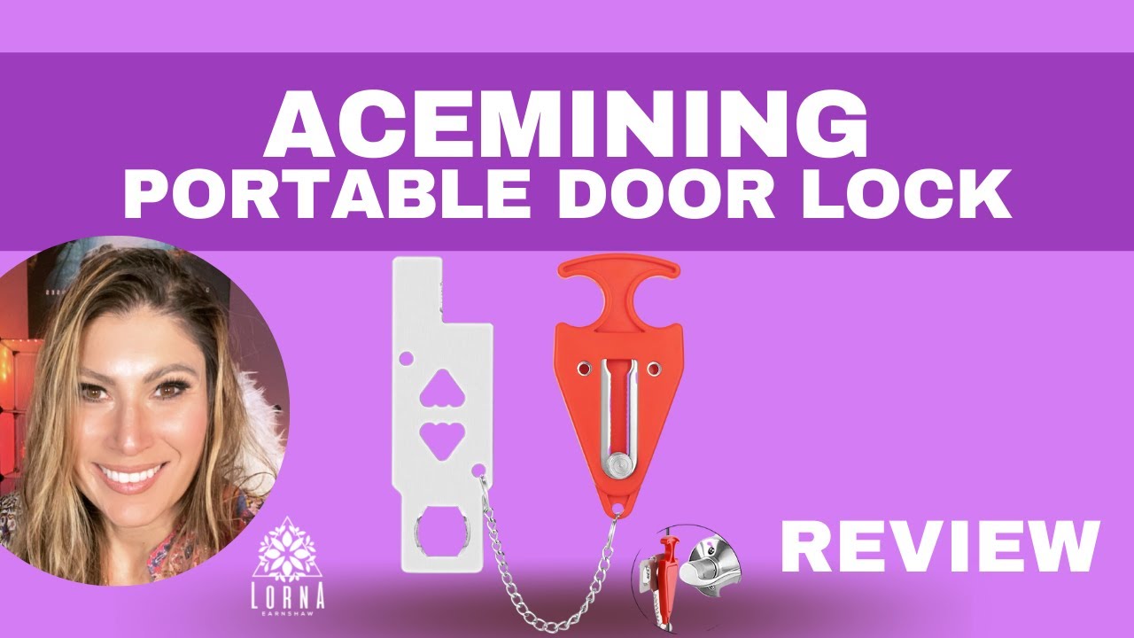AceMining Portable Door Lock Home Security Door Lock Travel Lockdown Locks  for Additional Safety and Privacy Perfect for Traveling Hotel Home  Apartment College 