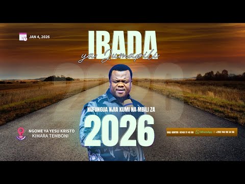 LIVE 4 1 2026 IBADA KUU YA JUMAPILI KUFUNGUA NJIA KUMI NA MBILI ZA MWAKA 2026 KUHANI MUSA 