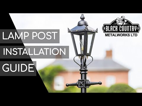 How To Install A Lamp Post Heavy Cast, Nobela Black Outdoor Post Light