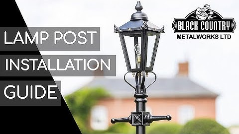 How to install a Lamp Post - Heavy Cast Iron with Concrete Base including wiring