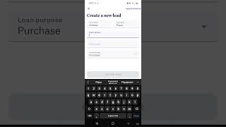LO App: Creating a New Lead screenshot 1