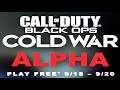 FREE BLACK OPS COLD WAR ALPHA ANNOUNCEMENT - COD Black Ops Cold War Alpha