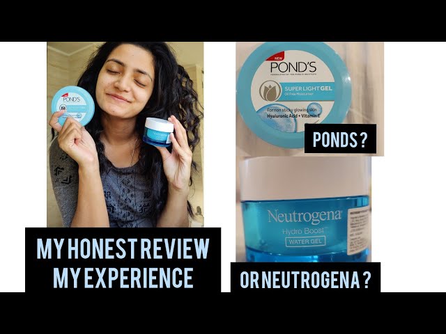 HONEST DEMO AND REVIEW PONDS SUPERLIGHT OIL FREE MOISTURISER AND NEUTROGENA HYDRO BOOST WATER GEL class=