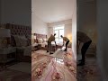 From concrete to couture 🌹A bedroom floor that tells a story. #epoxy #renovation #interiordesign