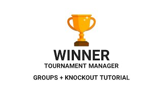 Winner Tournament Maker - Groups + Knockout Tutorial - Official screenshot 3