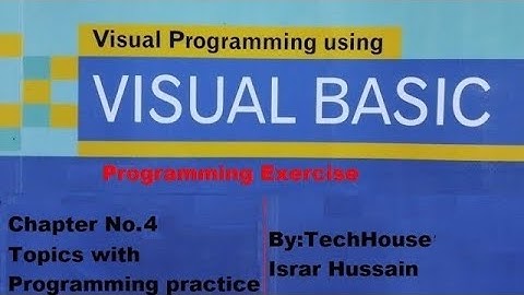 Visual basic programming   IT series solutions chap 4   ADS BSc classes,  in Urdu