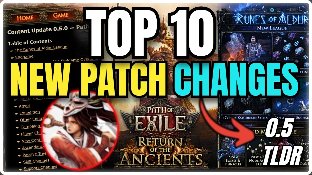 Top 10 BIGGEST Changes in 0.5 Patch Notes - Path of Exile 2