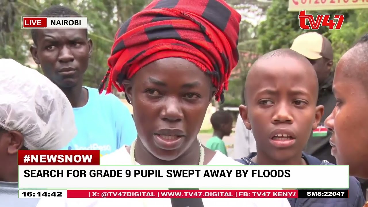 Search for grade 9 pupil swept away by floods