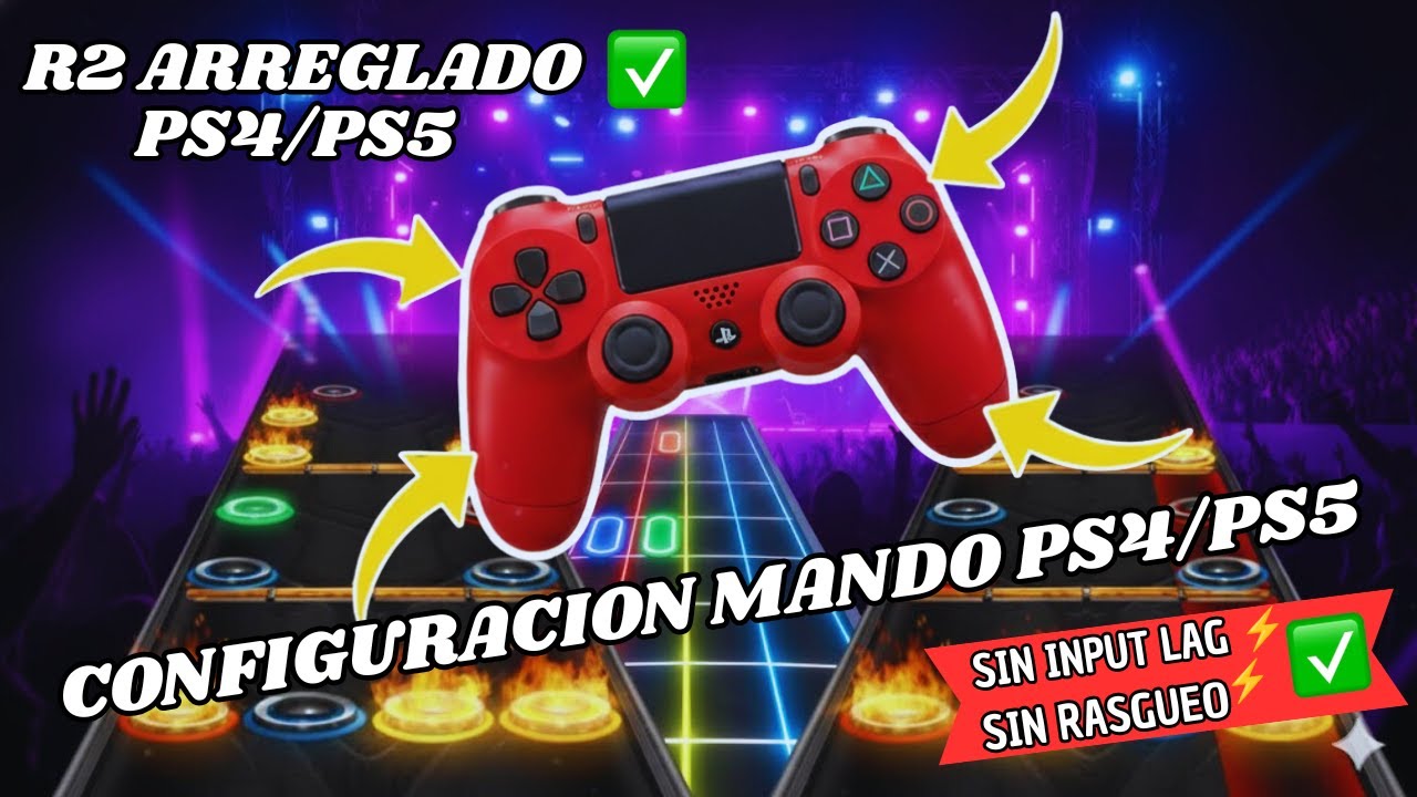 ¡POR FIN FUNCIONA! Configura Mando PS4/PS5 en Clone Hero ✅ R2 Arreglado, SIN Rasgueo y SIN Input Lag