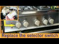 How to replace a selector switch on an Alba gas stove / electric oven
