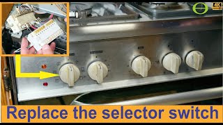 How to replace a selector switch on an Alba gas stove / electric oven