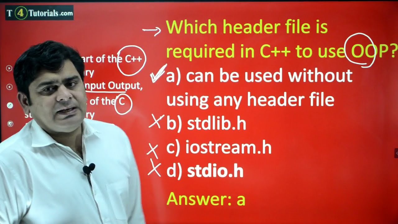 Which header file is required in C++ to use OOP - YouTube