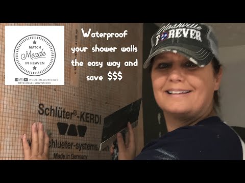 Schluter shower wall membrane install - Easy DIY waterproof method over gypsum board