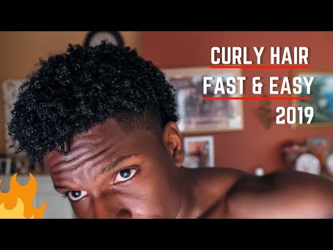 How To Get Curly Hair Black Men In 2019 | Easiest And Fastest Way To Get  Curls! - Youtube