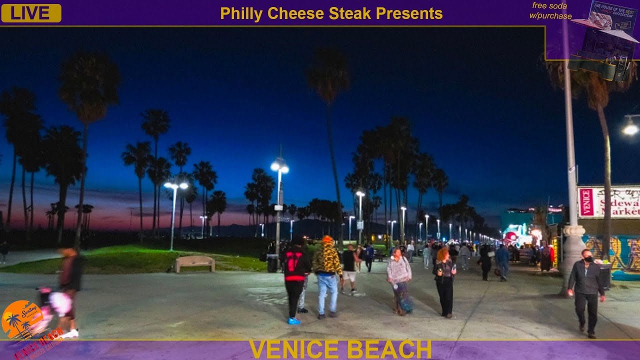🔴 venice Beach Live Night Time YouTube